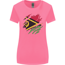 Torn Vanuatu Flag Day Football Womens Wider Cut T-Shirt Azalea