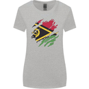 Torn Vanuatu Flag Day Football Womens Wider Cut T-Shirt Sports Grey