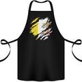 Torn Vatican Flag Day Cotton Apron 100% Organic Black