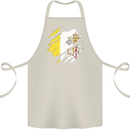 Torn Vatican Flag Day Cotton Apron 100% Organic Natural