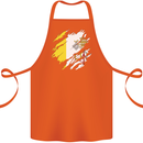 Torn Vatican Flag Day Cotton Apron 100% Organic Orange