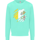 Torn Vatican Flag Day Kids Sweatshirt Jumper Peppermint