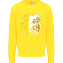 Torn Vatican Flag Day Kids Sweatshirt Jumper Yellow