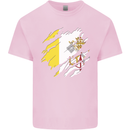 Torn Vatican Flag Day Kids T-Shirt Childrens Light Pink