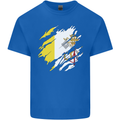 Torn Vatican Flag Day Kids T-Shirt Childrens Royal Blue
