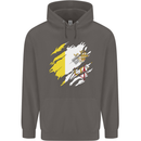 Torn Vatican Flag Day Mens 80% Cotton Hoodie Charcoal