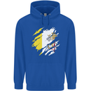 Torn Vatican Flag Day Mens 80% Cotton Hoodie Royal Blue