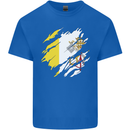 Torn Vatican Flag Day Mens Cotton T-Shirt Tee Top Royal Blue