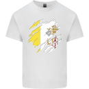 Torn Vatican Flag Day Mens Cotton T-Shirt Tee Top White