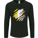 Torn Vatican Flag Day Mens Long Sleeve T-Shirt Black