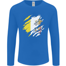 Torn Vatican Flag Day Mens Long Sleeve T-Shirt Royal Blue