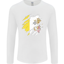 Torn Vatican Flag Day Mens Long Sleeve T-Shirt White