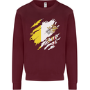 Torn Vatican Flag Day Mens Sweatshirt Jumper Maroon