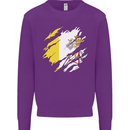 Torn Vatican Flag Day Mens Sweatshirt Jumper Purple