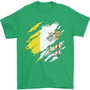 Torn Vatican Flag Day Mens T-Shirt 100% Cotton Irish Green