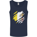 Torn Vatican Flag Day Mens Vest Tank Top Navy Blue
