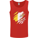 Torn Vatican Flag Day Mens Vest Tank Top Red