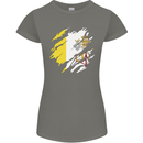 Torn Vatican Flag Day Womens Petite Cut T-Shirt Charcoal