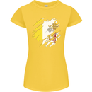 Torn Vatican Flag Day Womens Petite Cut T-Shirt Yellow