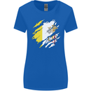 Torn Vatican Flag Day Womens Wider Cut T-Shirt Royal Blue