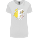 Torn Vatican Flag Day Womens Wider Cut T-Shirt White