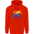 Torn Venezuela Flag Venezuelans Day Football Childrens Kids Hoodie Bright Red