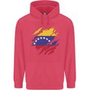 Torn Venezuela Flag Venezuelans Day Football Childrens Kids Hoodie Heliconia
