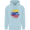 Torn Venezuela Flag Venezuelans Day Football Childrens Kids Hoodie Light Blue