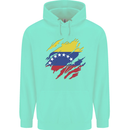 Torn Venezuela Flag Venezuelans Day Football Childrens Kids Hoodie Peppermint