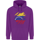 Torn Venezuela Flag Venezuelans Day Football Childrens Kids Hoodie Purple