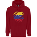 Torn Venezuela Flag Venezuelans Day Football Childrens Kids Hoodie Red