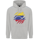 Torn Venezuela Flag Venezuelans Day Football Childrens Kids Hoodie Sports Grey