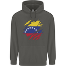 Torn Venezuela Flag Venezuelans Day Football Childrens Kids Hoodie Storm Grey