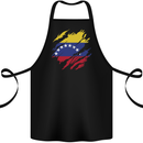 Torn Venezuela Flag Venezuelans Day Football Cotton Apron 100% Organic Black