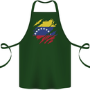 Torn Venezuela Flag Venezuelans Day Football Cotton Apron 100% Organic Forest Green