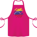 Torn Venezuela Flag Venezuelans Day Football Cotton Apron 100% Organic Pink