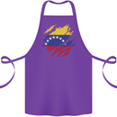 Torn Venezuela Flag Venezuelans Day Football Cotton Apron 100% Organic Purple