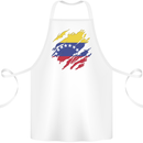 Torn Venezuela Flag Venezuelans Day Football Cotton Apron 100% Organic White