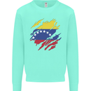 Torn Venezuela Flag Venezuelans Day Football Kids Sweatshirt Jumper Peppermint