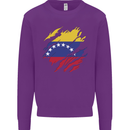 Torn Venezuela Flag Venezuelans Day Football Kids Sweatshirt Jumper Purple