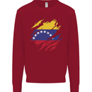 Torn Venezuela Flag Venezuelans Day Football Kids Sweatshirt Jumper Red