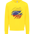 Torn Venezuela Flag Venezuelans Day Football Kids Sweatshirt Jumper Yellow
