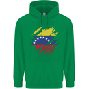 Torn Venezuela Flag Venezuelans Day Football Mens 80% Cotton Hoodie Irish Green