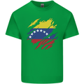 Torn Venezuela Flag Venezuelans Day Football Mens Cotton T-Shirt Tee Top Irish Green