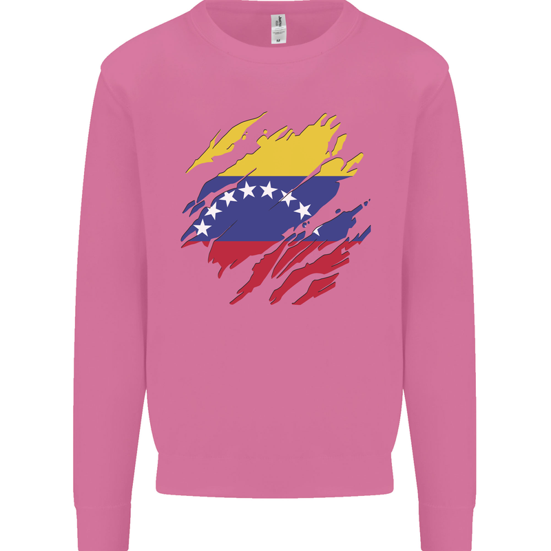 Torn Venezuela Flag Venezuelans Day Football Mens Sweatshirt Jumper Azalea