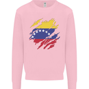 Torn Venezuela Flag Venezuelans Day Football Mens Sweatshirt Jumper Light Pink