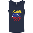 Torn Venezuela Flag Venezuelans Day Football Mens Vest Tank Top Navy Blue