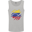 Torn Venezuela Flag Venezuelans Day Football Mens Vest Tank Top Sports Grey