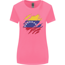 Torn Venezuela Flag Venezuelans Day Football Womens Wider Cut T-Shirt Azalea