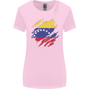 Torn Venezuela Flag Venezuelans Day Football Womens Wider Cut T-Shirt Light Pink